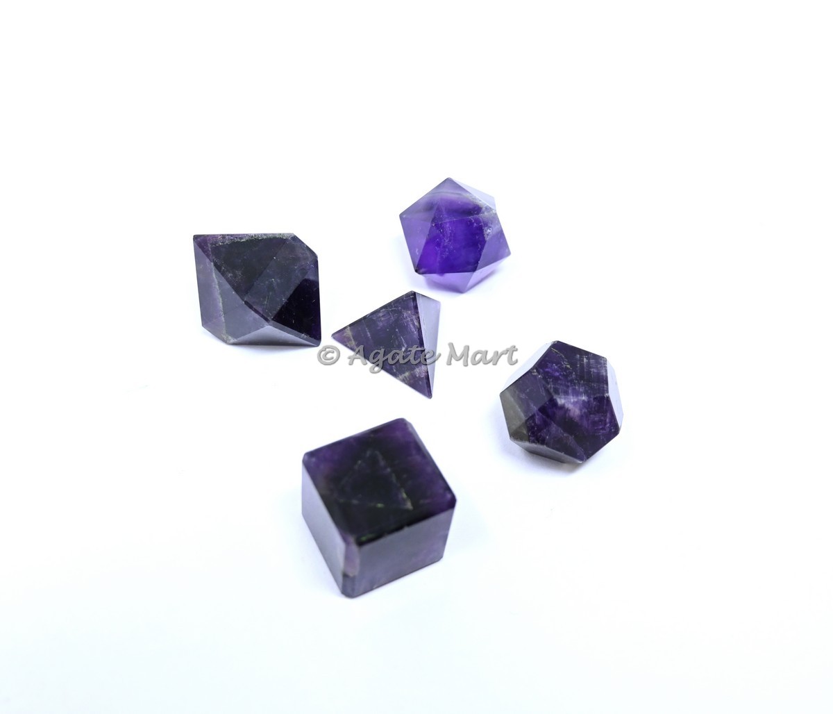 Amethyst Sacred 5 pcs Geometry Set