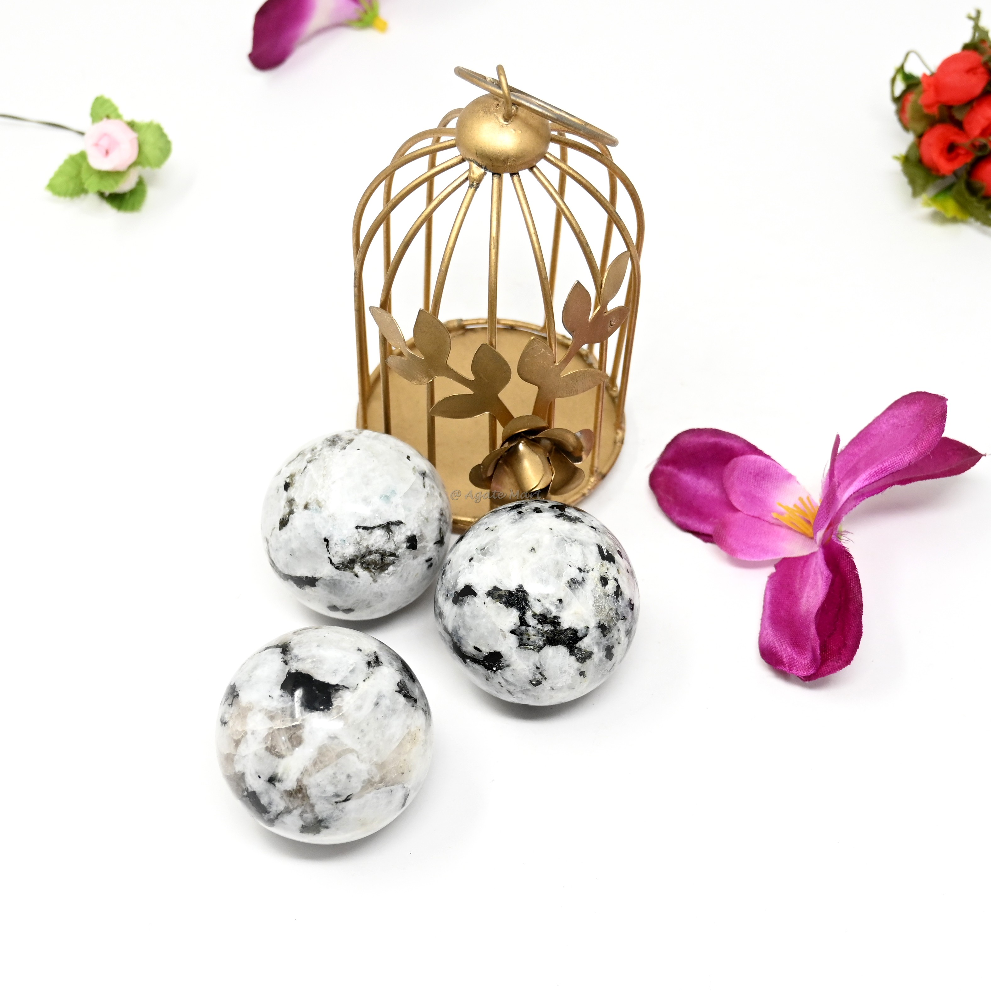 Rainbow Moonstone Crystals Sphere