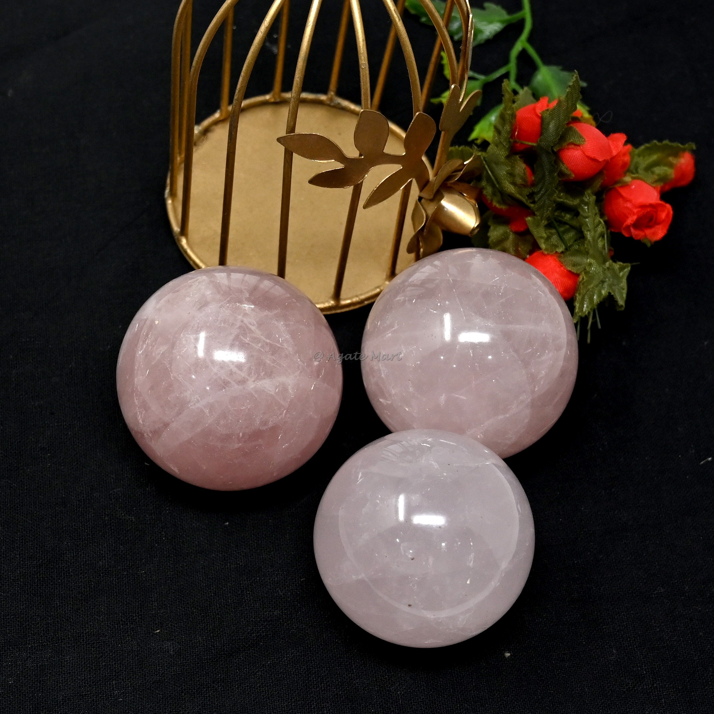 Rose Quartz Crystals Sphere