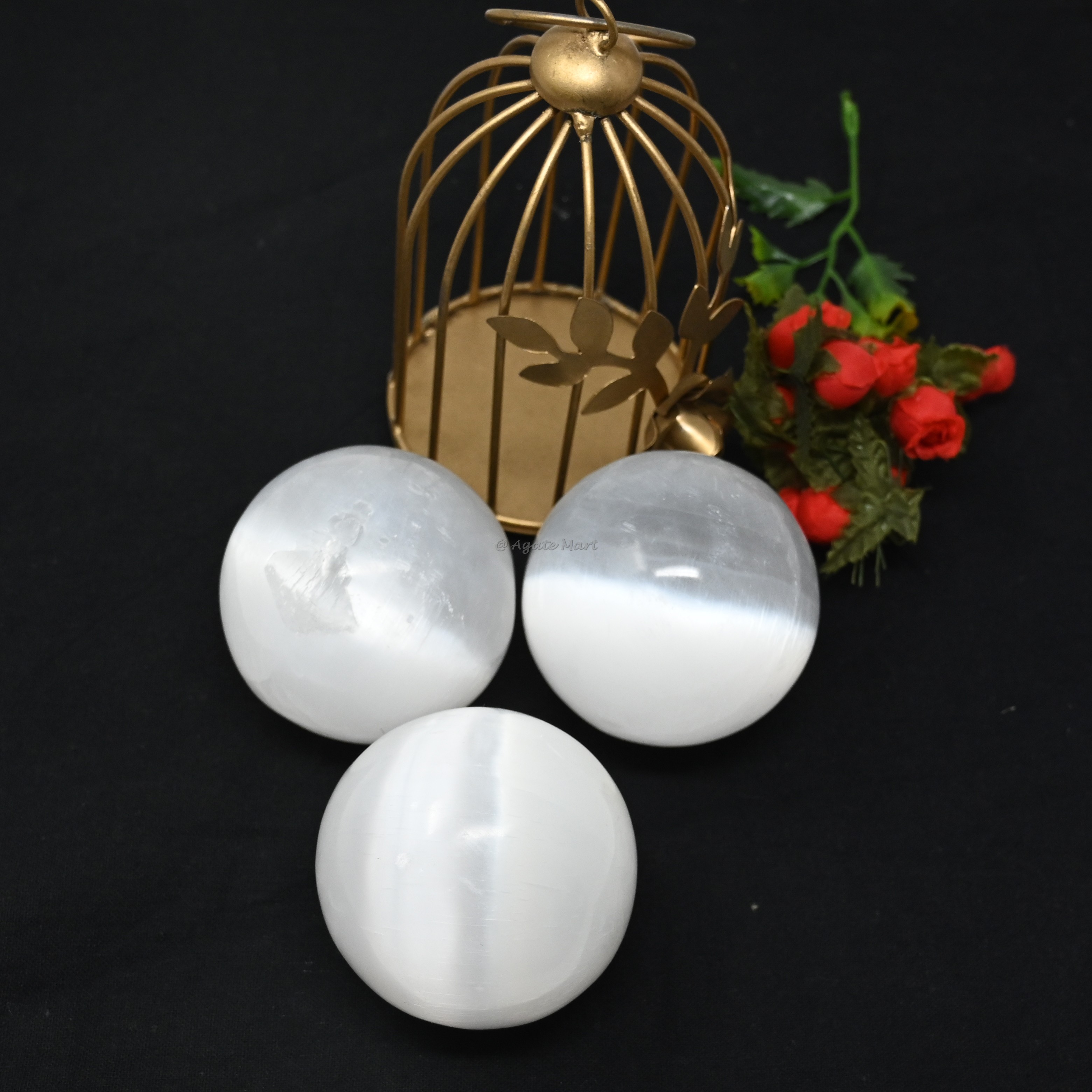 Selenite Crystals Sphere