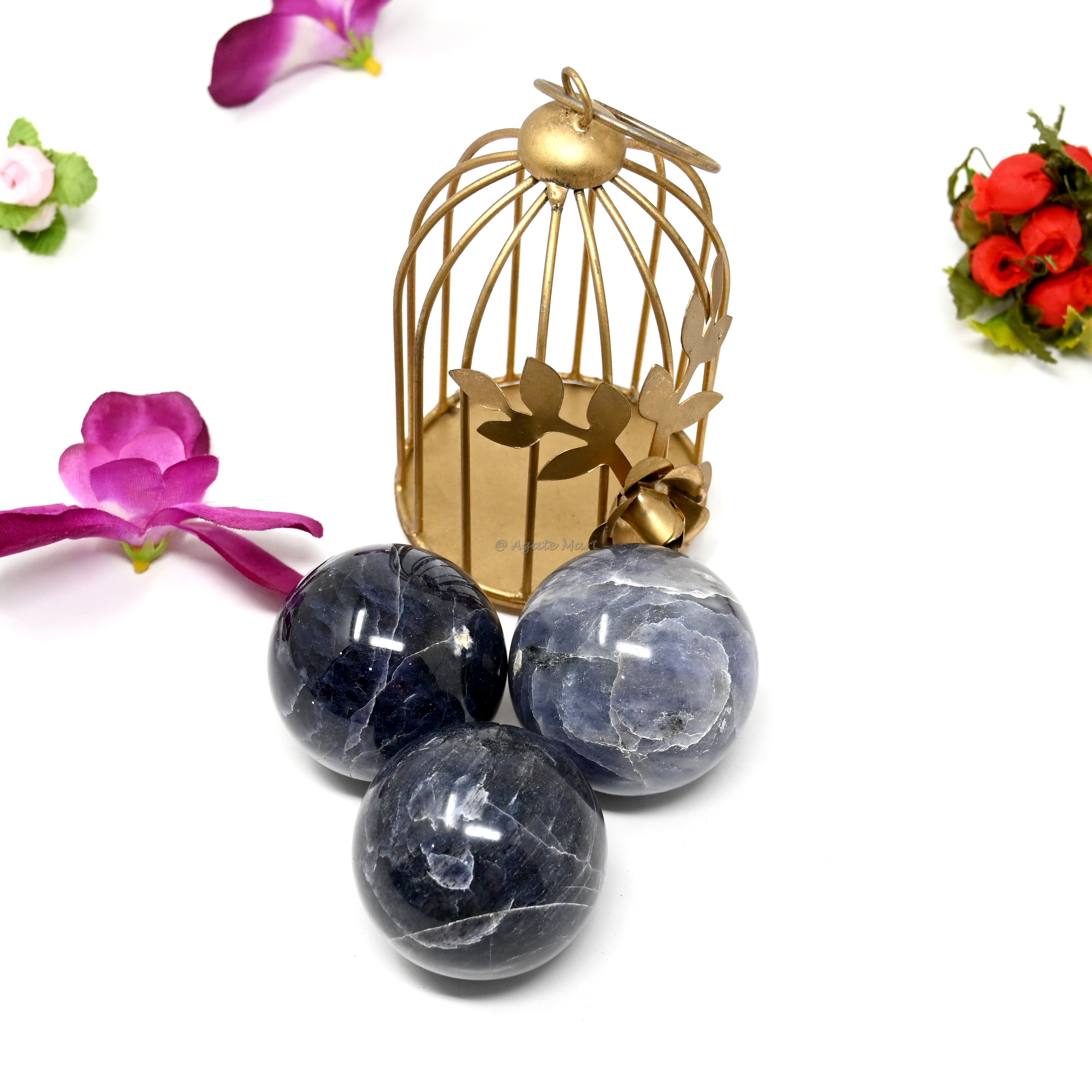 Iolite Crystals Sphere