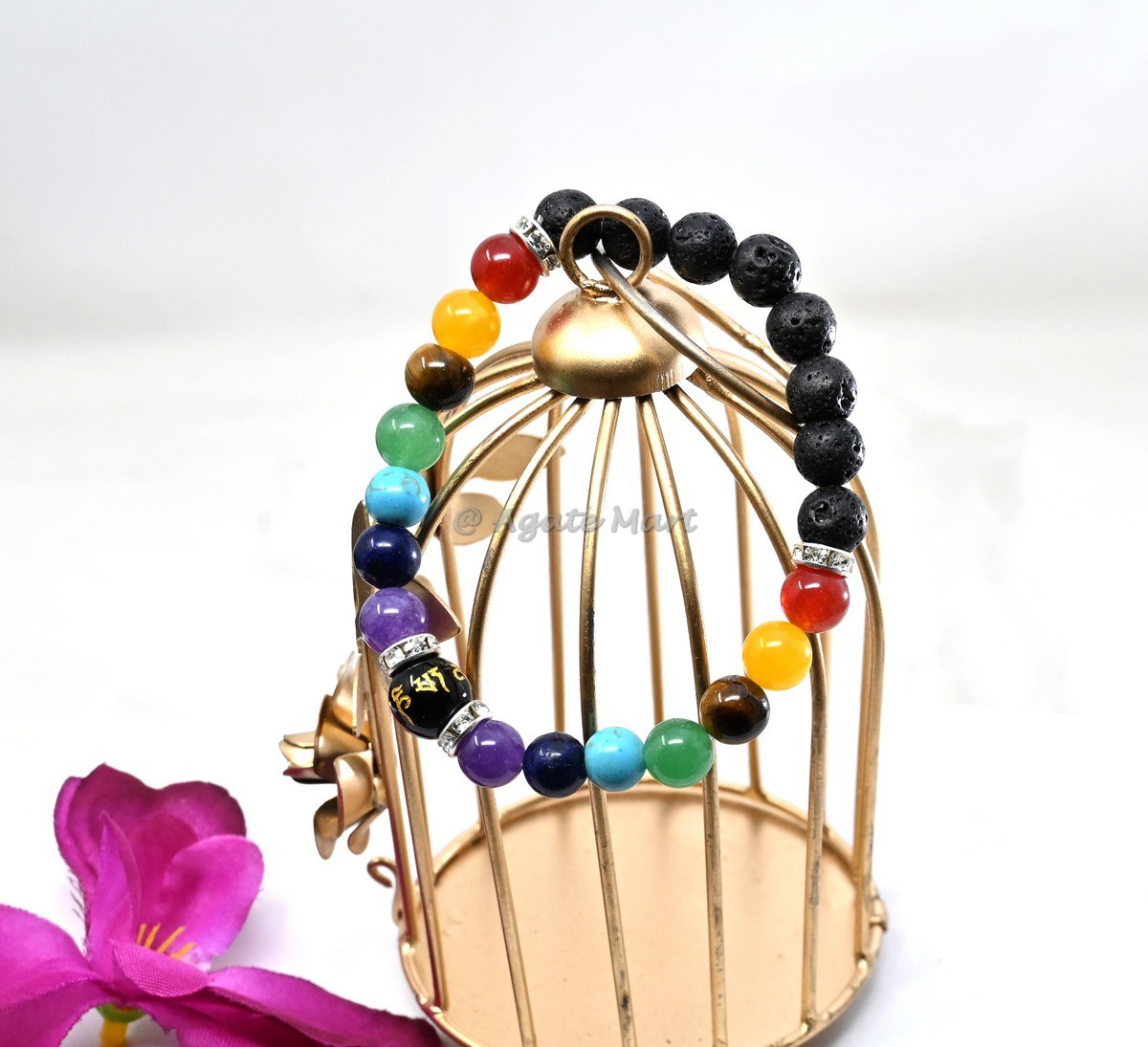 7 Chakra With Lava Stone And Home Mani