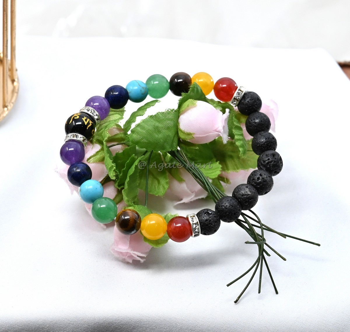 7 Chakra With Lava Stone And Home Mani