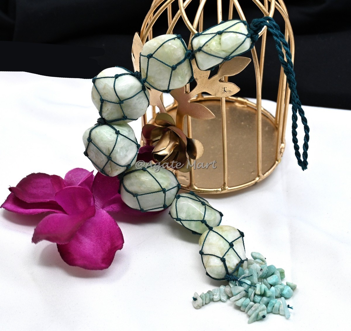 Amazonite Tumbled Stone For Car And Home Hanging