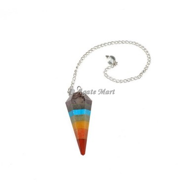 Seven Chakra Bonded Pendulums with Turquoise