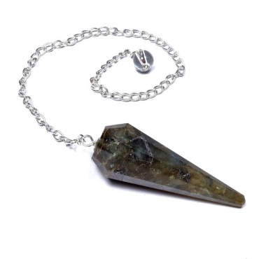 Labrodrite 12 Faceted Pendulum