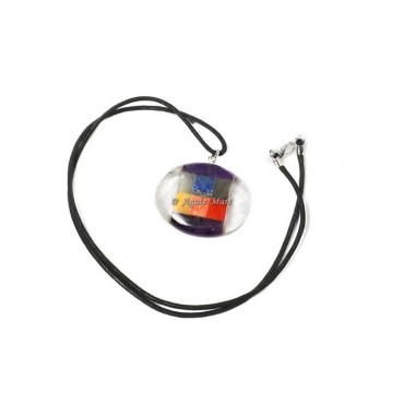 Bonded 7 Chakra Oval Pendant