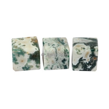 Tree Agate Crystal Cube