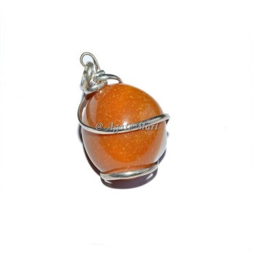 Golden Quartz Tumble Wire Wrap Pendant