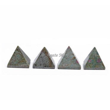 Ruby Zoisite Crystals Pyramid