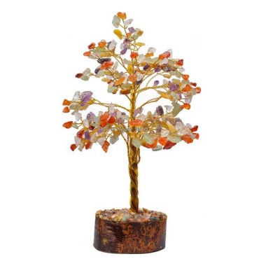 Multi Stone Chips 300 Chips Golden Wire Tree