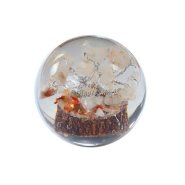 Crystal Tree in Orgonite Crystals Sphere