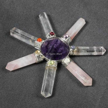 Multi Stones Seven Chakra Crystals Energy Generator