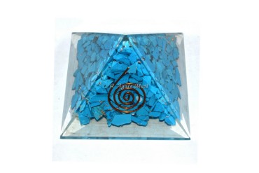 Turquoise with Choko Reiki EMF Protection Orgonite Pyramid