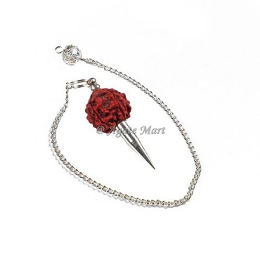 Silver Metal with Rudraksha Brass Pendulum