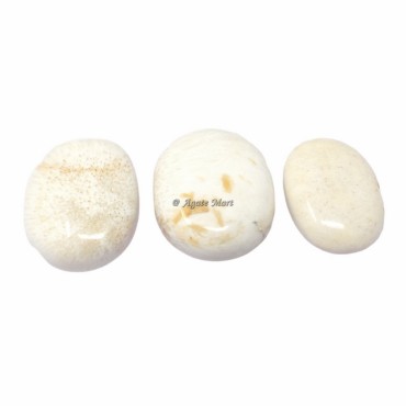 Scolecite Palm Stone
