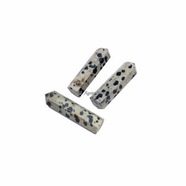Dalmation Jasper Natural Faceted Pencil