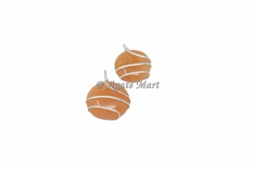 Yellow Aventurine Circle Wire Wraped Pendant