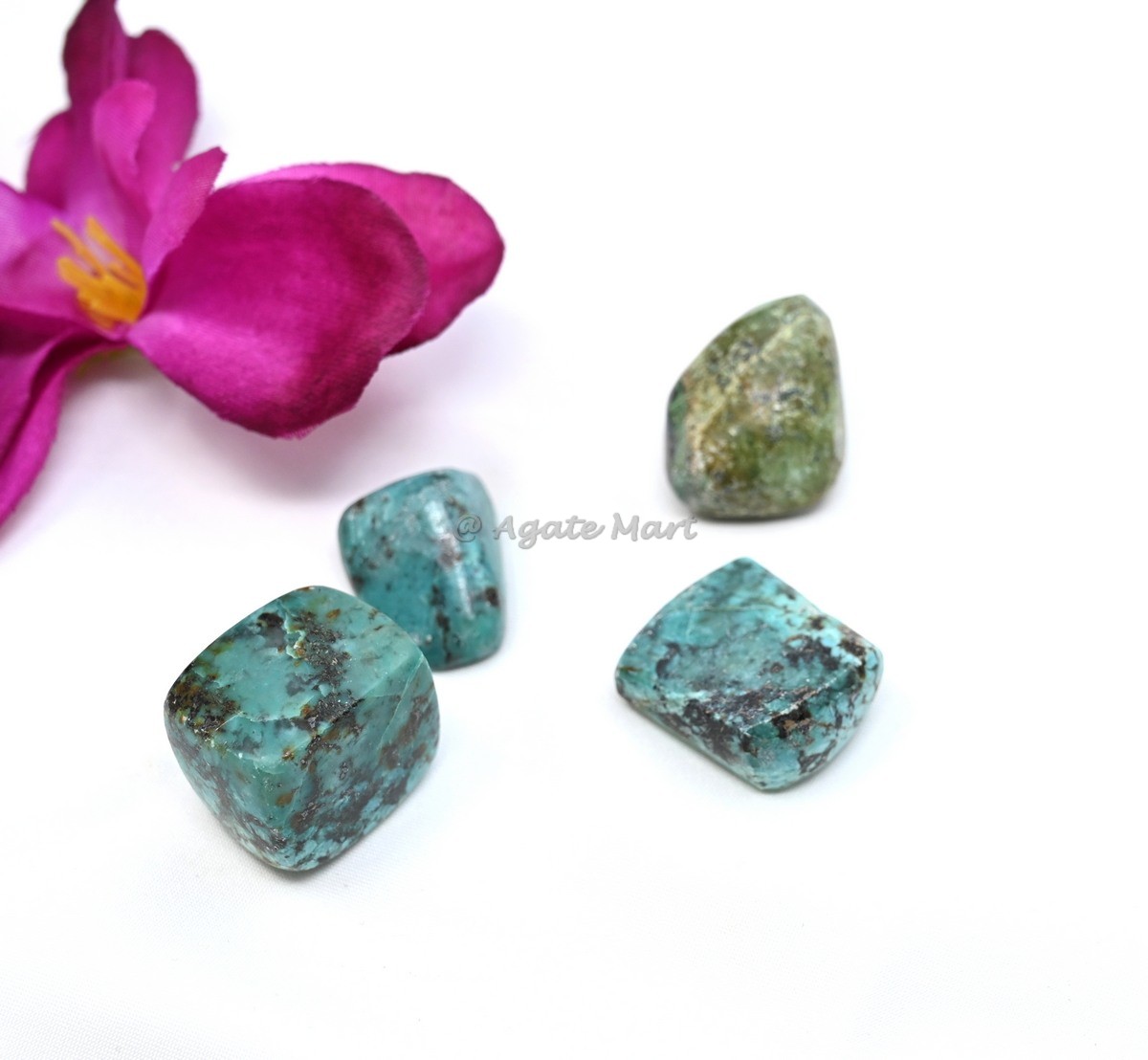 African Turquoise Tumbled Stones